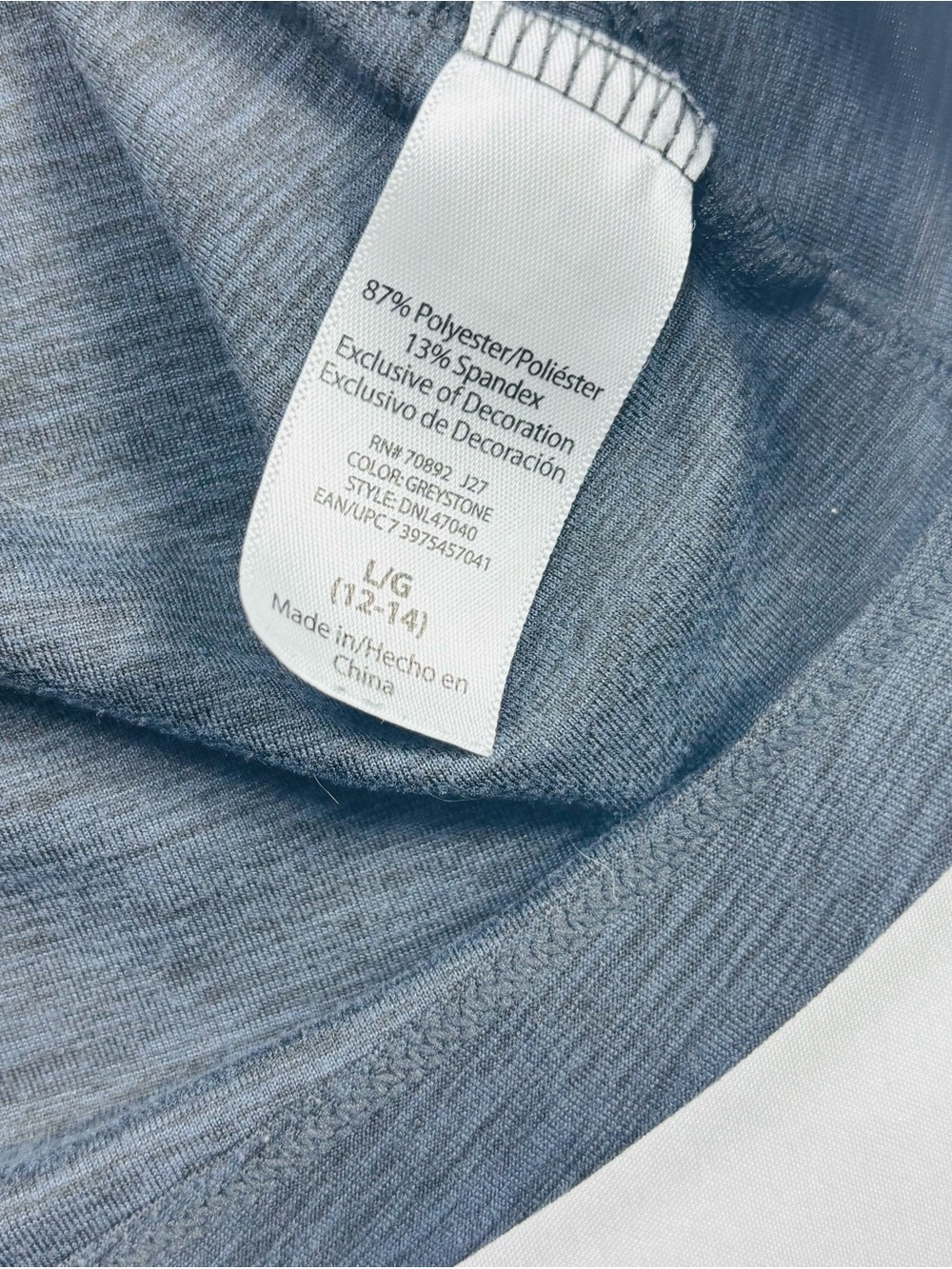 Danskin Lightweight Hooded Pullover - Heather Gray W534 - Picture 6 of 8